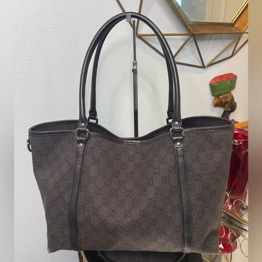 GUCCI Denim medium GG Joy Tote Bag - Picture 6 of 13